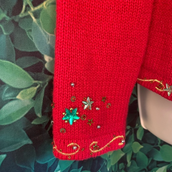 KIM ROGERS│Embellished Christmas Sweater Cardigan - Picture 5 of 8
